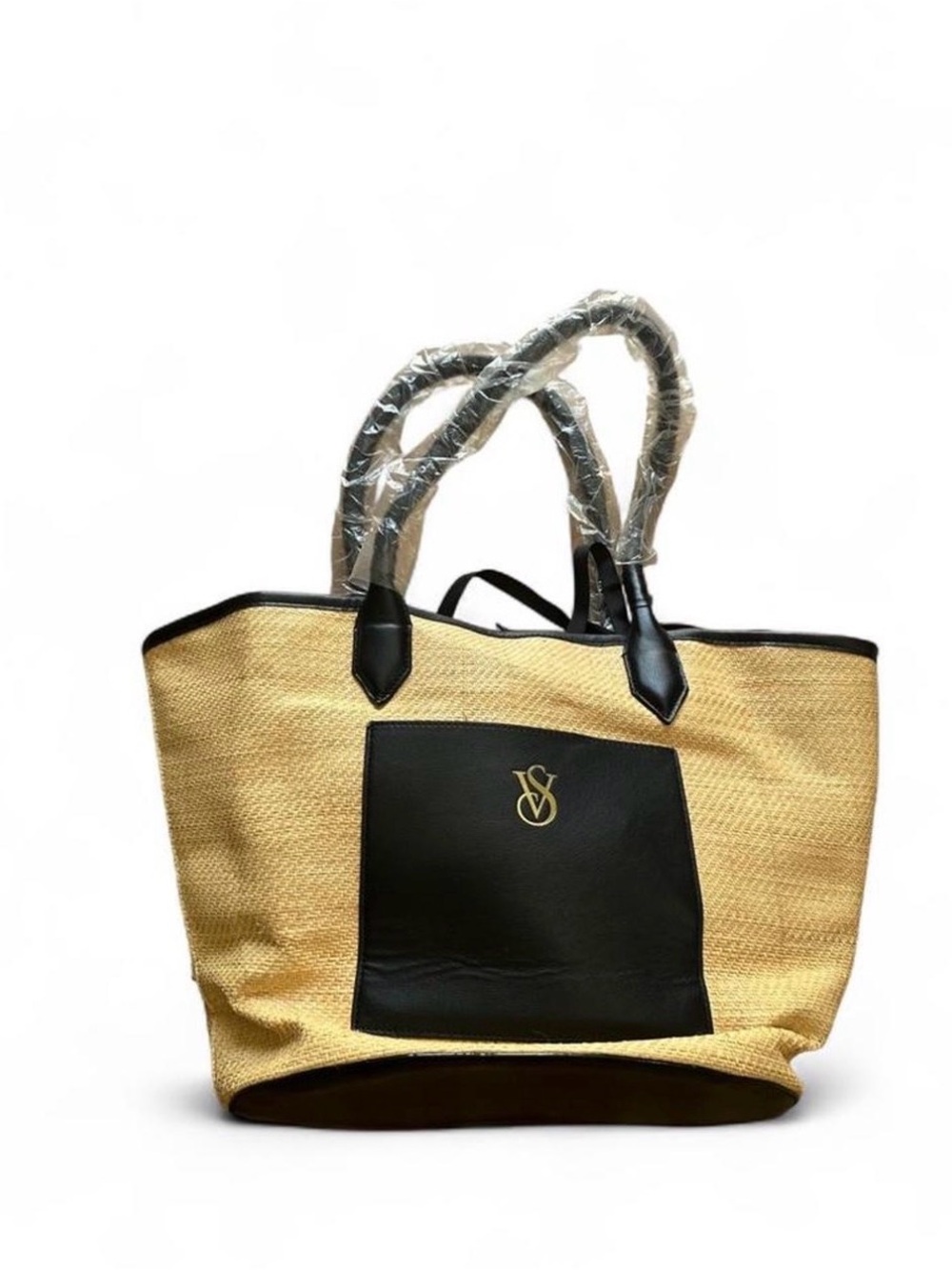 💜Victoria’s Secret Large Straw Tote Bag - NWOT
